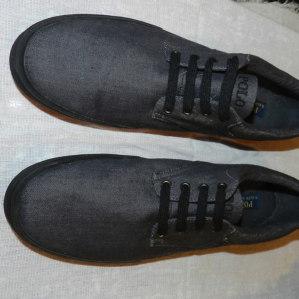 Polo Ralph Lauren Men's Low Sneaker Black Denim